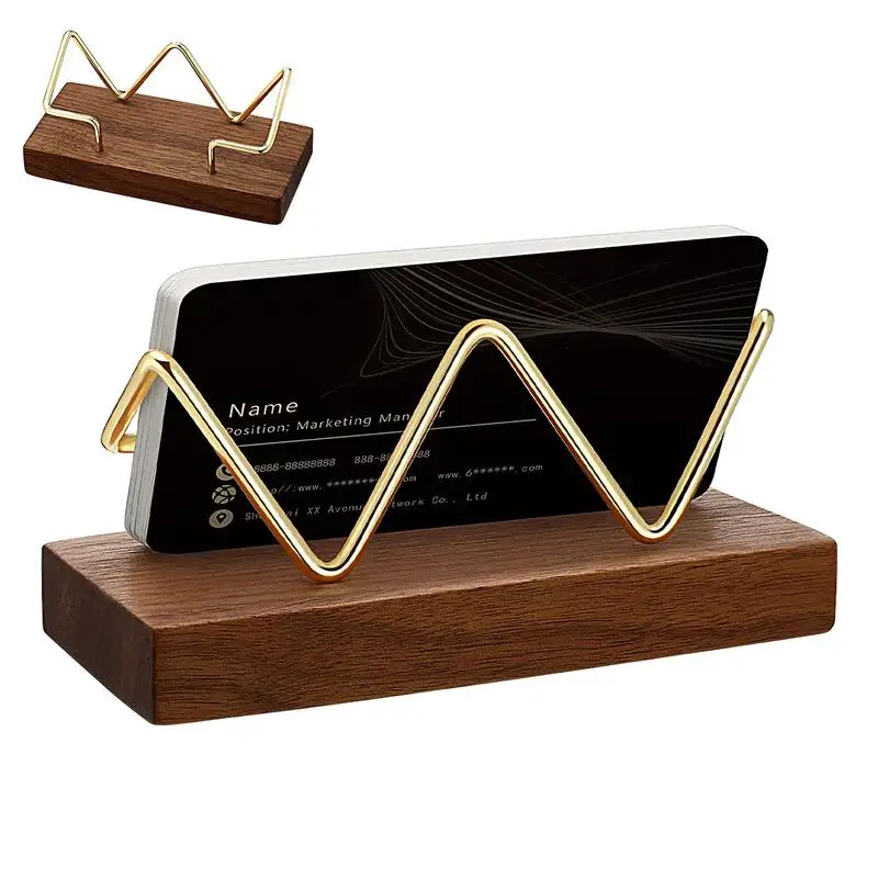 

Wooden Card Holder Smal Business Card Display Holder Desk Business Card Holder Practical Desk Card Holder Business Card