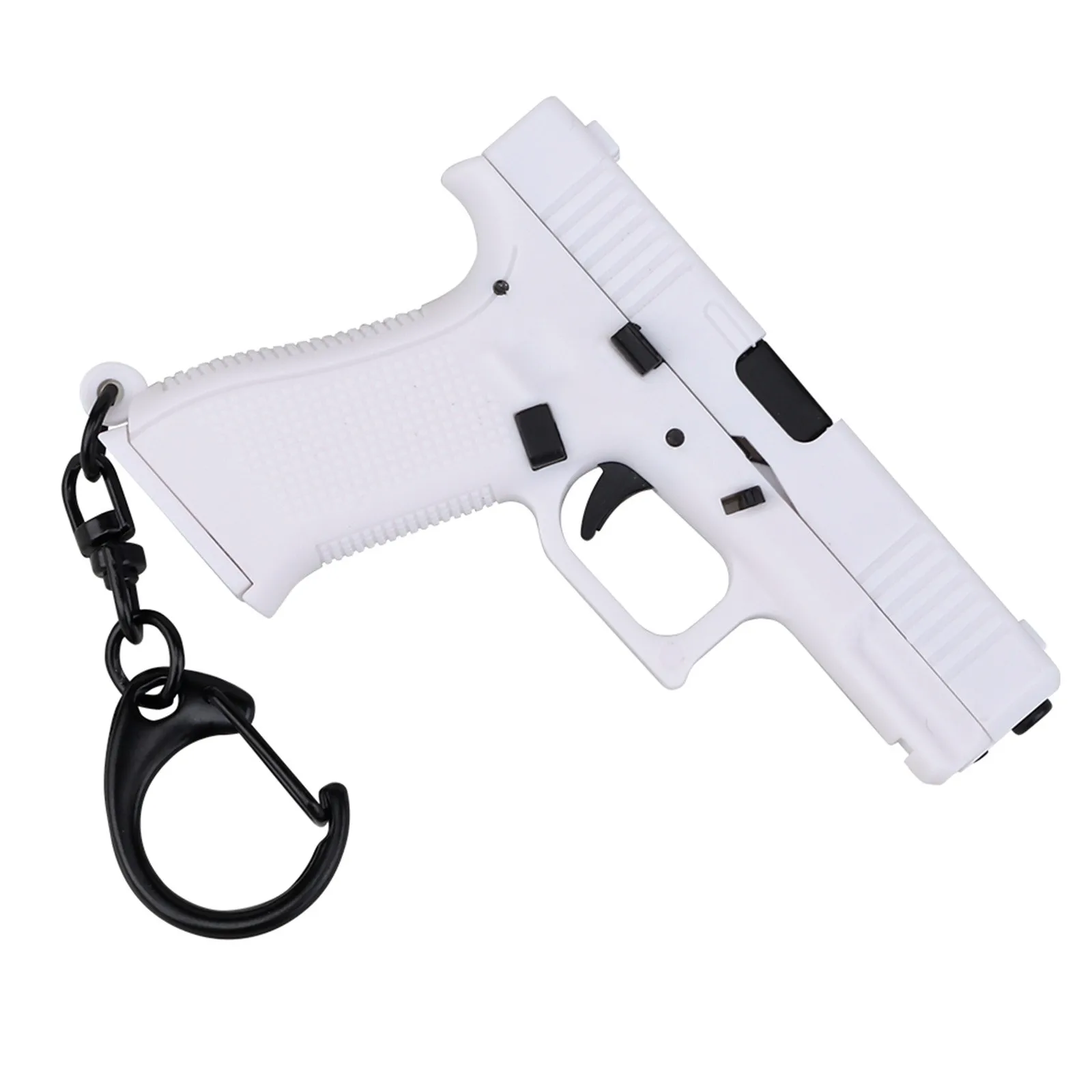 Pistol Shaped Keychain Charm Realistic Model Removable Magazine,Miniature Pistol Model