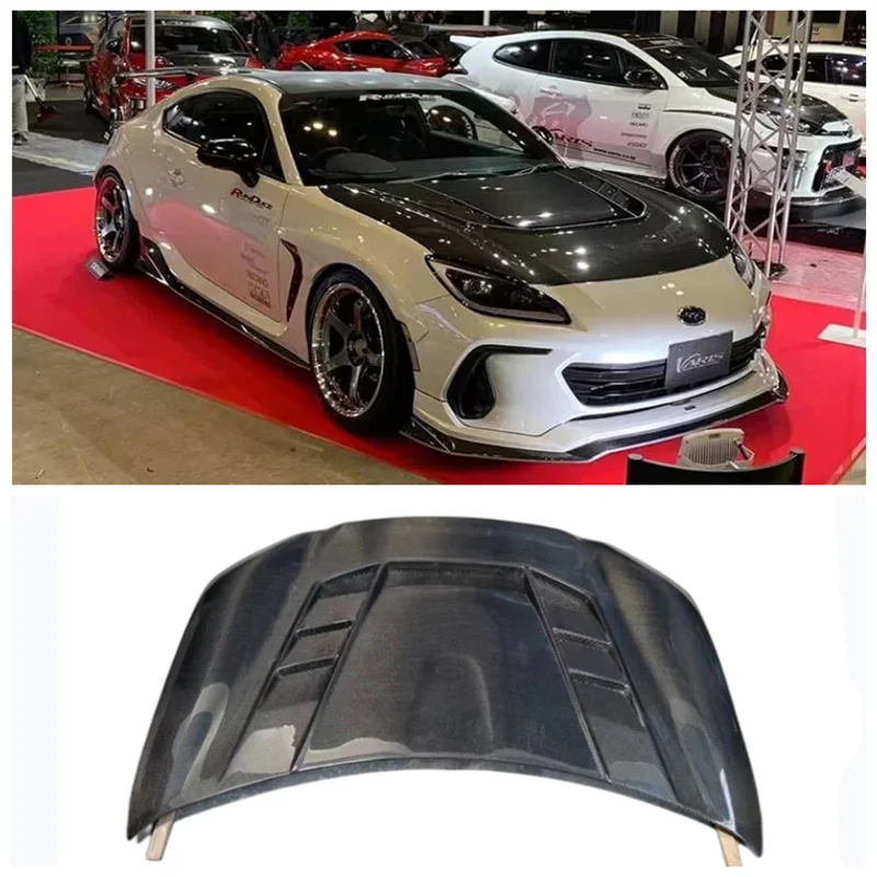 

For Toyota GR86 Subaru BRZ 2020 2021 2022+ Real Carbon Fiber Car Bumper Front Engine Hood Vent Protector Cover