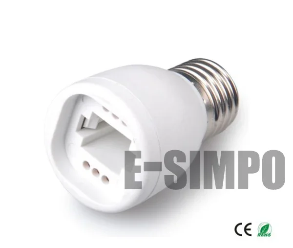 1pc E27/E26 To G23 G24 CFL Bulb Base Light Socket Lampholder Converter Adapter,2/4P G24 G23 Fit,GX23 CAN\'T Fit,NO Ballast Inside