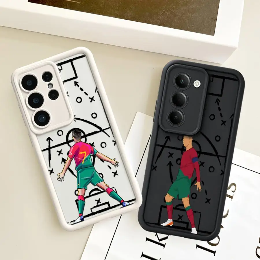 Case for Samsung Galaxy S26 Ultra S20FE S25 Edge S24 Plus S25 S23 FE S21 S24Ultra S22 Phone Cover Football Creative Design