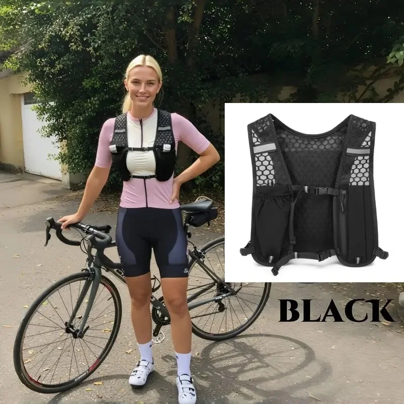 Running Hydration Vest Backpack for Hiking Cycling Marathon Lightweight Water Chest Pack With Phone Storage Pocket