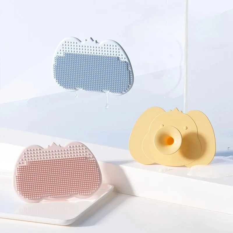Soft Silicone Baby Bath Head Massage Brush, Cartoon Koala Hair Washing Brush, Newborn Scalp Comb Tool