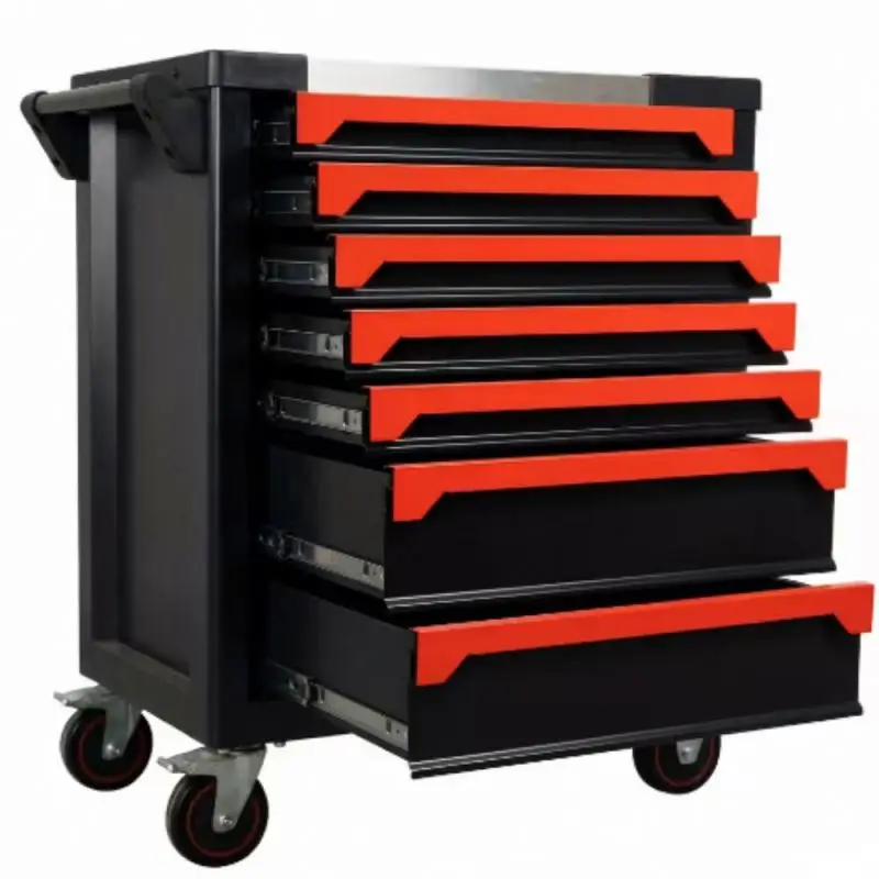 Multifunctional Tool Cart Tool Cabinet Socket Wrench Kit Workshop Center Chest Cabinet Cart Trolley With Hand Tools