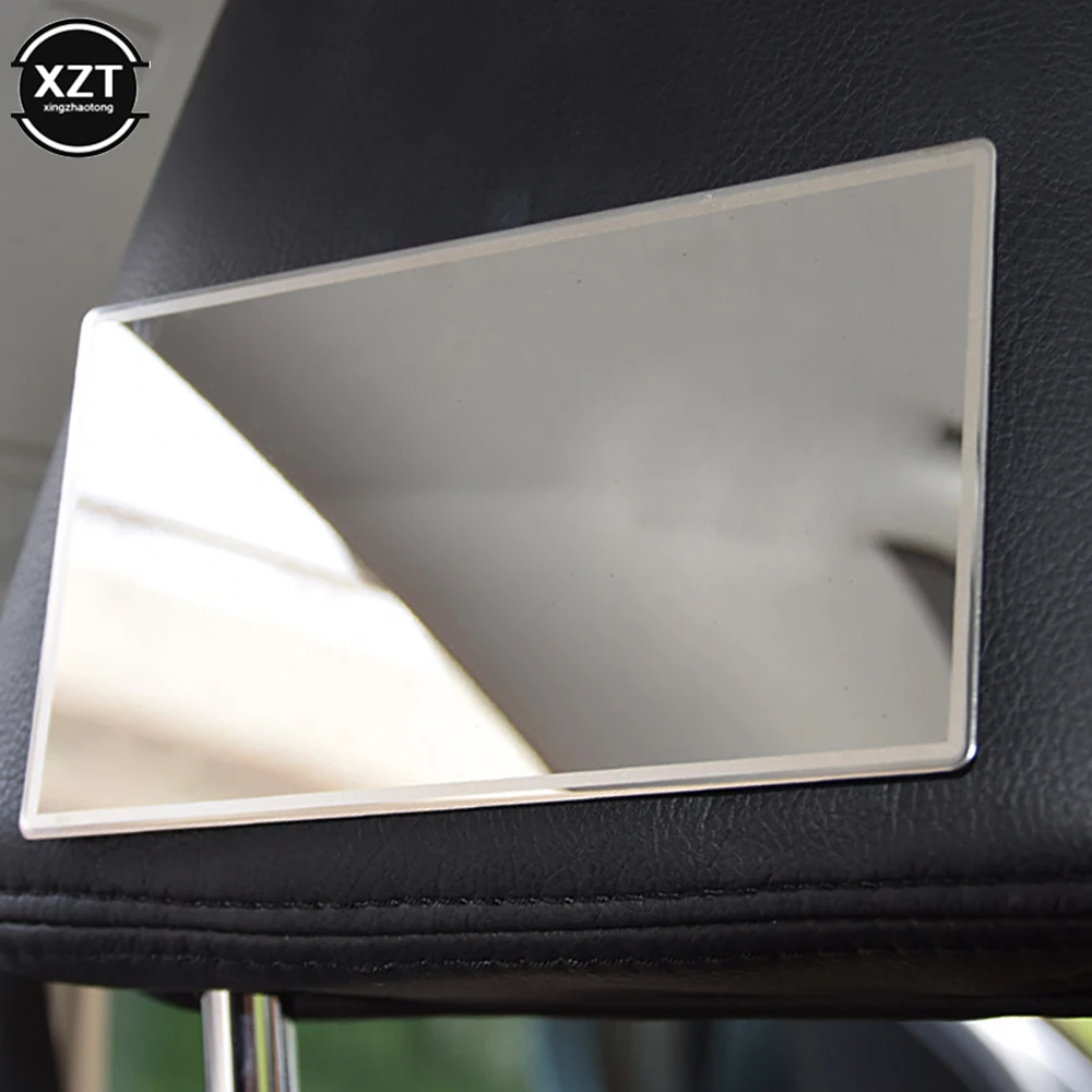 Car Interior Stainless Steel Portable Car Makeup Mirror Auto Visor HD Cosmetic Mirrors Universal Car Interior Mirror