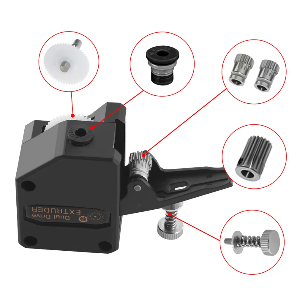 Części do drukarki 3D MK8 Klon Ekstrudera Podwójny Napęd Ekstrudera Ulepszenie Bowdena Ekstruder Bezpośredni Filament 1.75mm do CR10 Ender 3 Pro — zdjęcie produktu 2