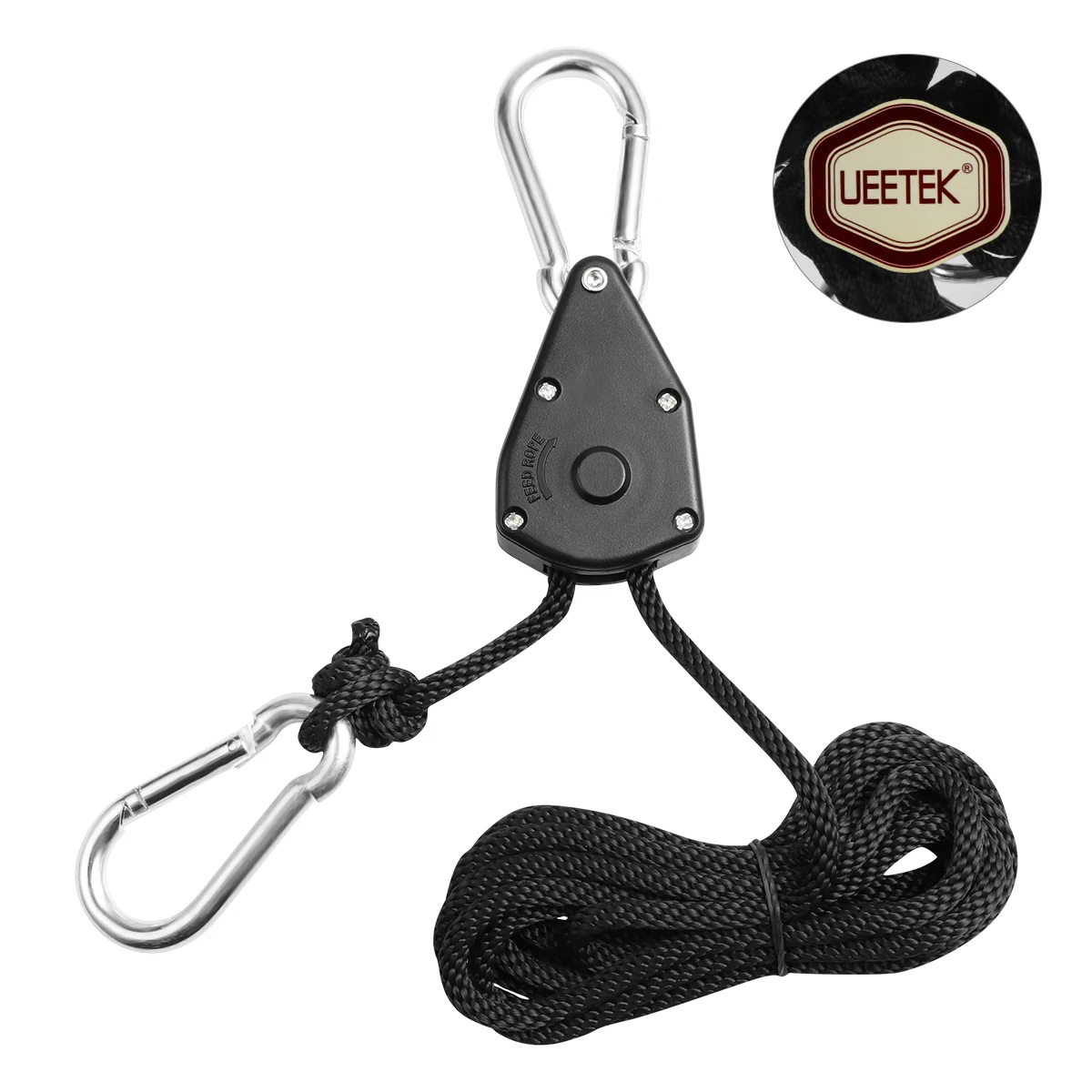 

Регулируемые вешалки для освещения растений, веревочные крючки 1/8 дюйма для комнатных растений, аксессуары для палаток для выращивания, подъемная система, прочная до 150 фунтов