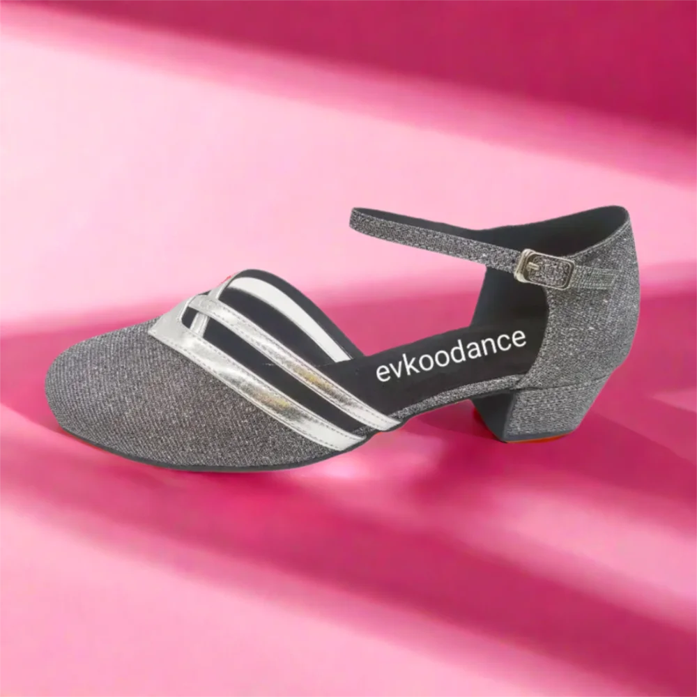 ممارسة النساء أحذية الرقص الأسود اللاتينية السالسا الجلد المدبوغ وحيد أحذية الرقص الجاز التدريب أحذية رقص الحفلات بكعب منخفض أحذية قاعة الرقص #1