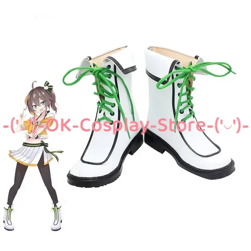 Natsuiro Matsuri Cosplay Shoes Vtuber Cosplay Props PU Leather Shoes Halloween Carnival Boots Custom Made