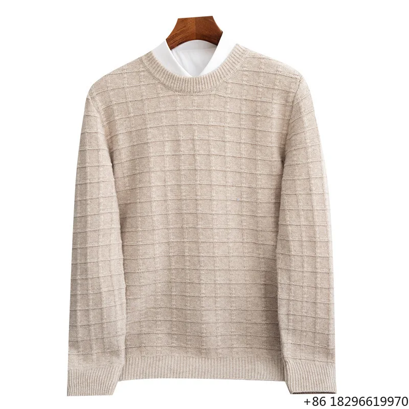 pull-en-laine-pure-a-col-rond-a-carreaux-tricote-doux-chaud-ample-pour-tous-les-jours