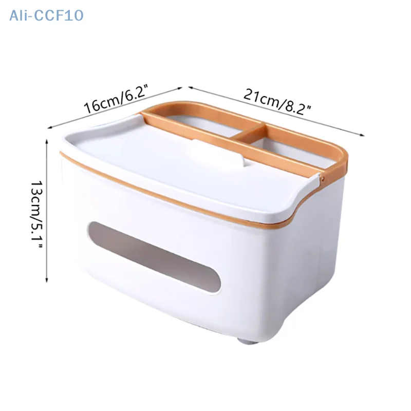 Tissue Box Holder With Spring Desktop Wall-mounted Tissue Box Cover Paper Towel Dispenser Paper Extraction Dispenser For Car