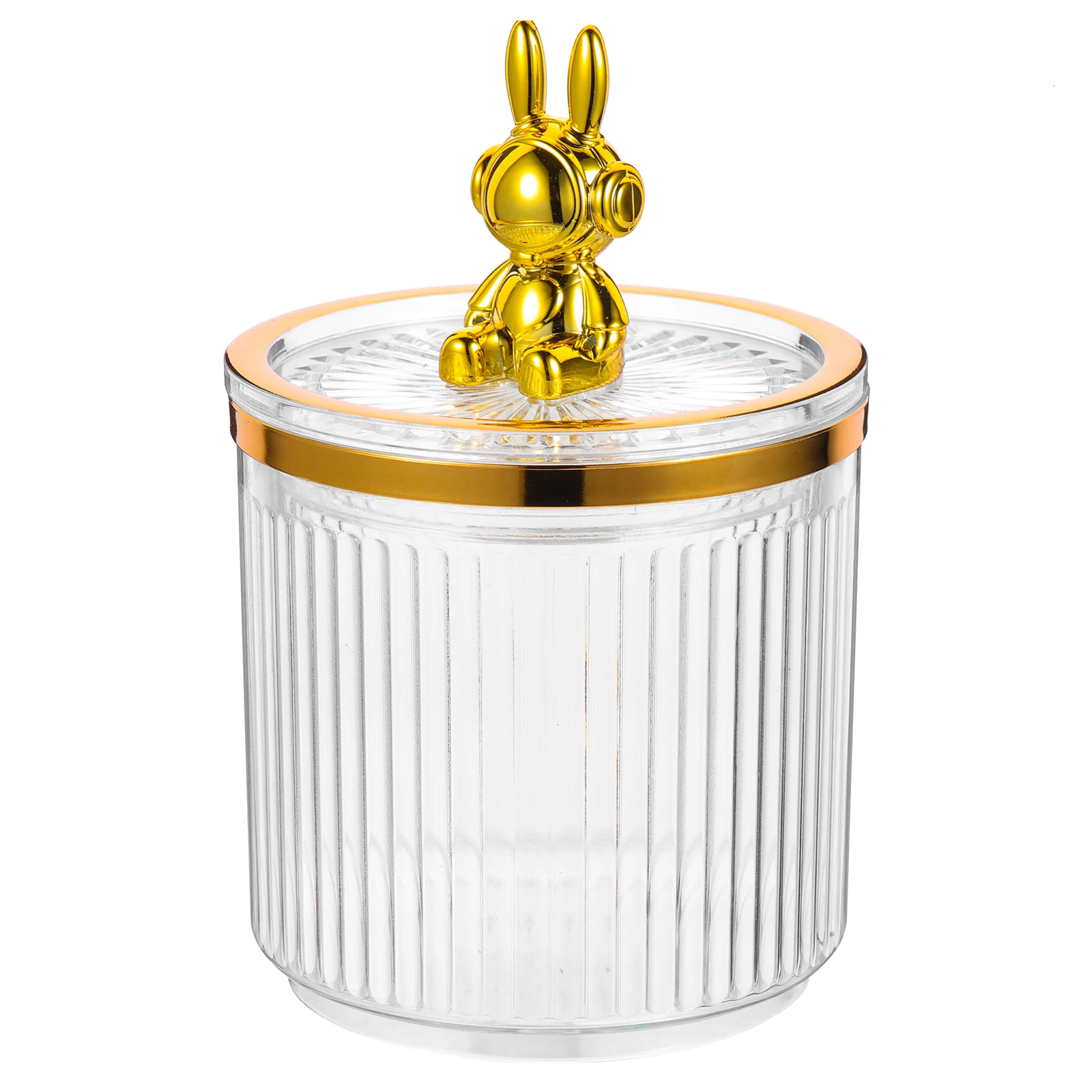 

Space Rabbit Storage Tank Decorative Containers Household Jars Bracket Dome Candy Acrylic Small Items Baby