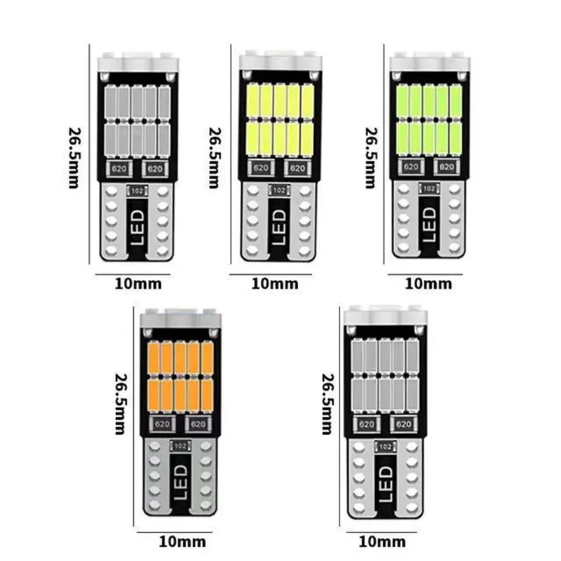 2/4/10PCS CANBUS T10 W5W LED Super Bright Bulb Car Interior Parking License Plate Lights Reading Light Side Marker Signal Lamps