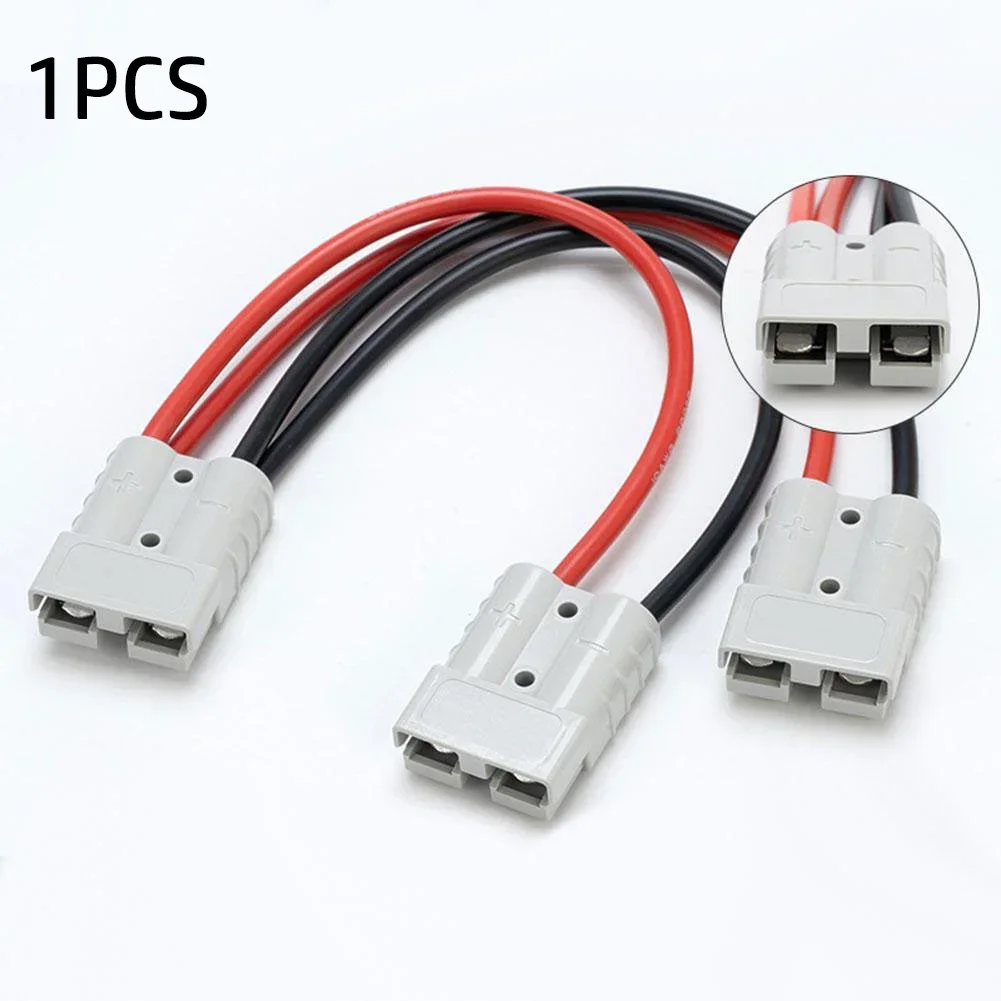 1pc 50A For Anderson Plug Connector Double Y Adapter 4mm Car Cable 4 Square Wires 30cm For Forklifts Stackers Vehicles