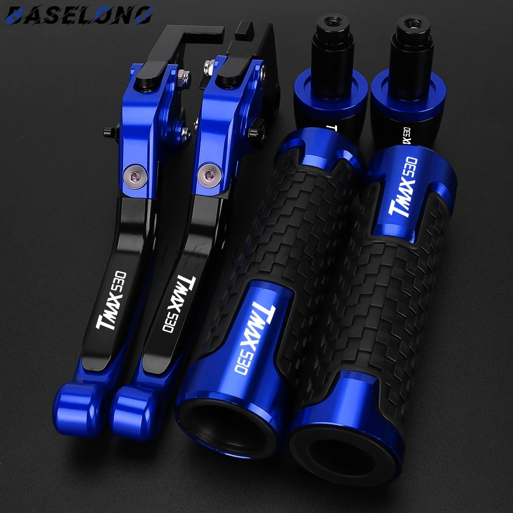 

For Yamaha Tmax 530 TMAX530 T-MAX 530 2001-2007 2006 2005 Motorcycle Adjustable Clutch Brake Levers Handle Bar End Grips Caps