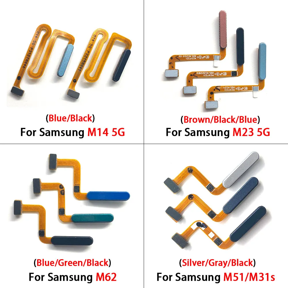 

For Samsung M31 M31S M51 M62 M14 M23 5G Fingerprint Sensor Home Return Key Menu Button Flex Ribbon Cable