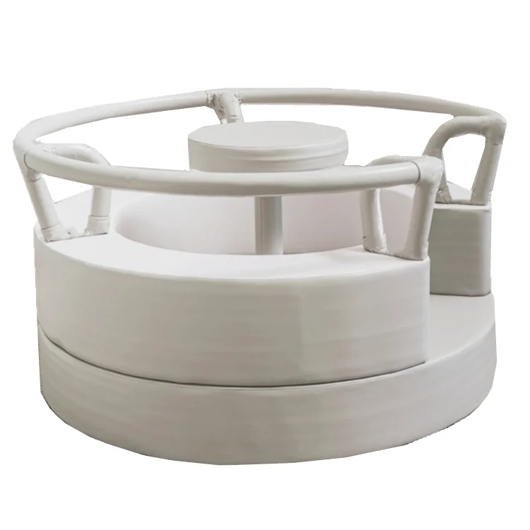 الصين الأبيض الباستيل 1 ~ 6 أطفال لينة اللعب جولة في الهواء الطلق تأجير تدور مقعد لينة اللعب كاروسيل الطفل حفلة اللعب الكهربائية الناعمة