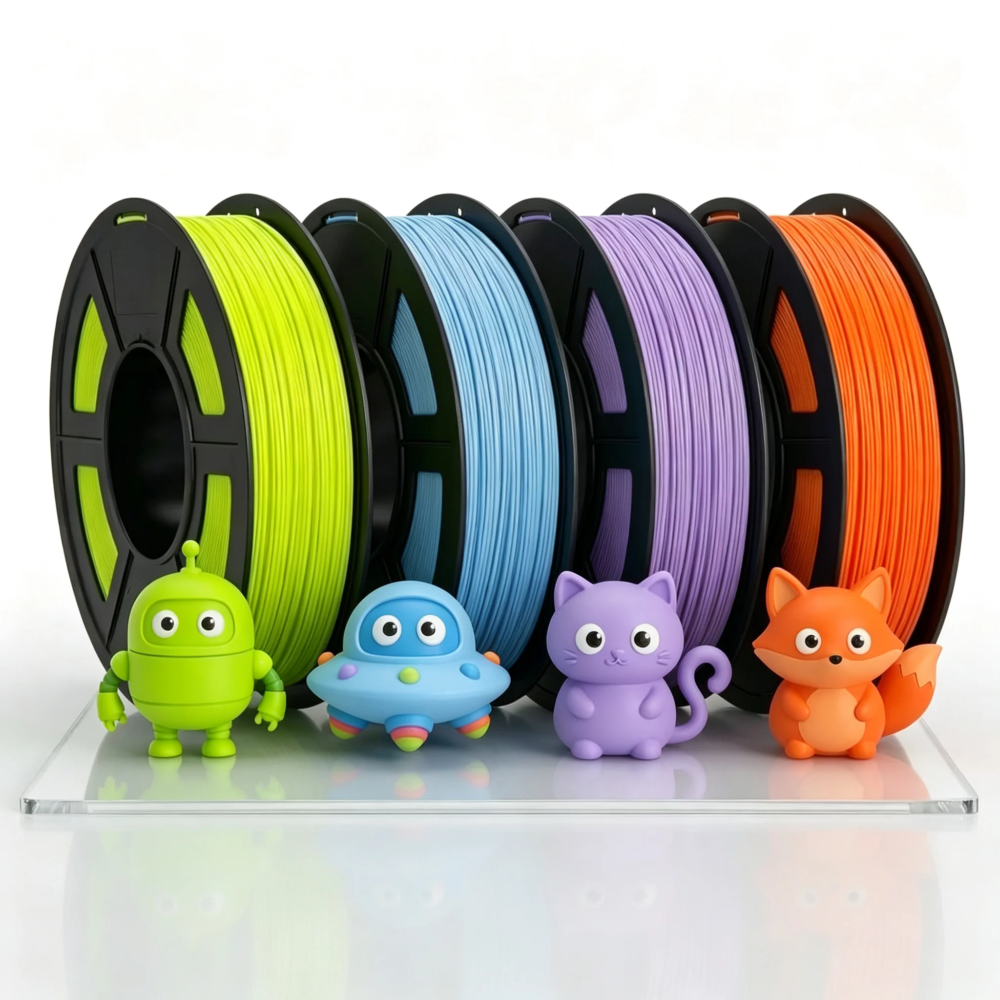 Matte TPU Filament 95A 1.75mm,250g/250g*4 Matte tpu,Matte Finish Easy Printing for Soft Functional Parts & Wearable Designs