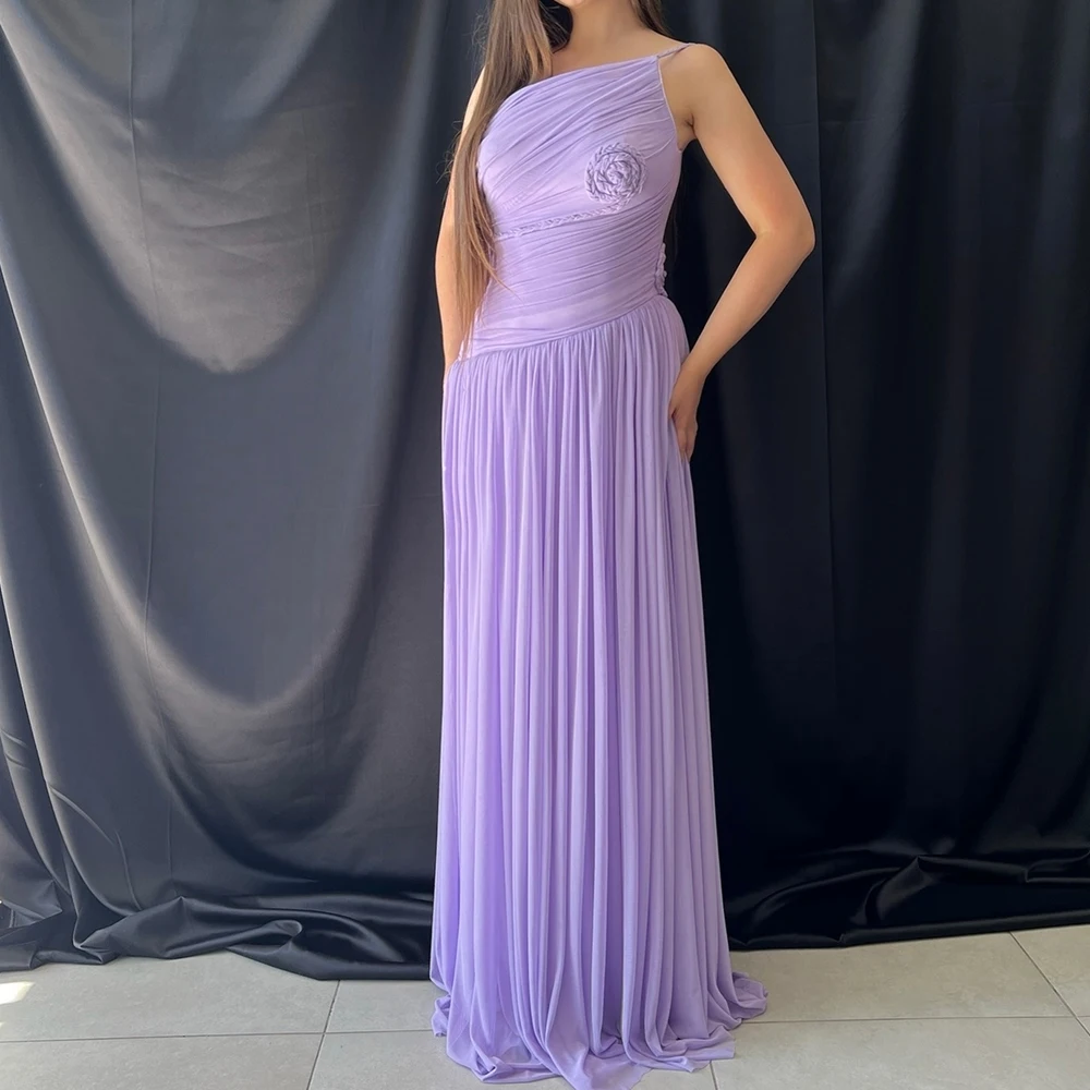 

Индивидуальные вечерние платья трапециевидной формы длиной до пола, платье для выпускного без рукавов на тонких бретельках, простое модное плиссированное драпированное вечернее платье