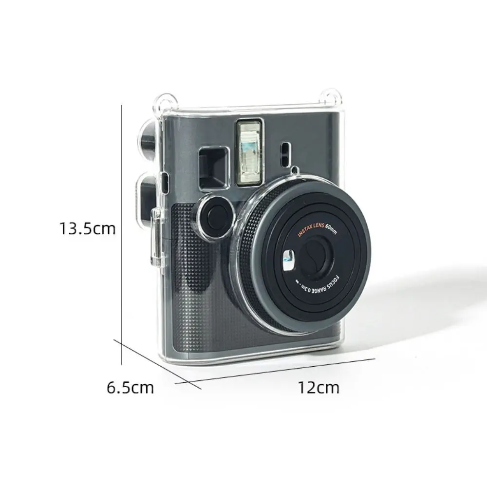 غطاء كاميرا فوري شفاف كريستالي مع حزام كتف وغطاء حماية مضاد للخدش لكاميرا Fujifilm Instax Mini 41