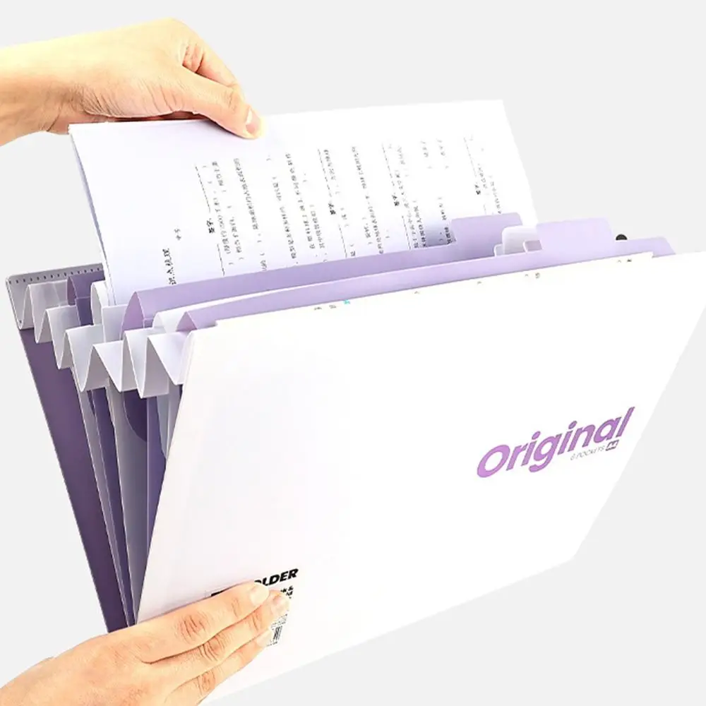

Six-grid Hanging Folder Large-capacity Folding Test Paper Storage Bag Multi-layer Waterproof Insert Folders