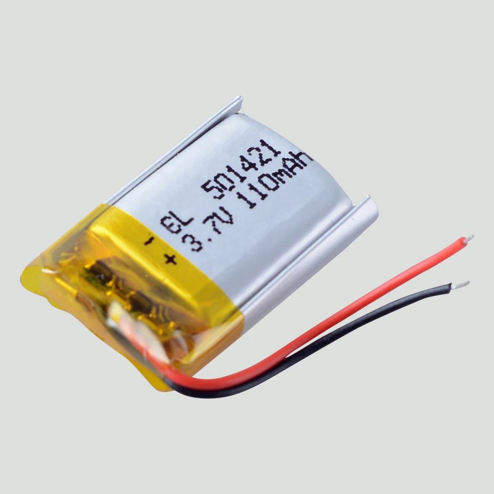 501522 501421 3.7V 110mAh Lithium Polymer LiPo Rechargeable Battery For Mp3 PAD E-book GPS Bluetooth pen Headset Headphone