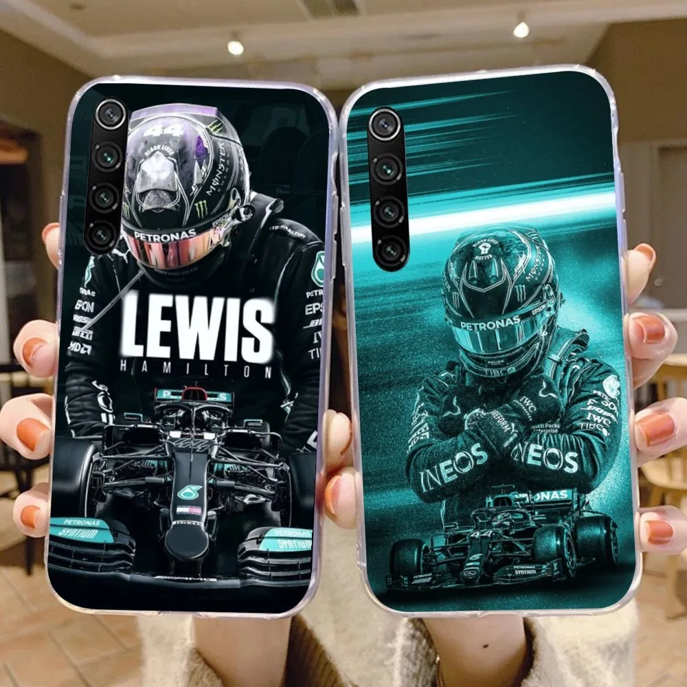 F1 Lewis Hamilton Mobile Phone Case for Xiaomi 13 Lite 12 11T 10 9 Redmi Note 12 11 10 10S Pro 9 9A 8 Clear Phone Cover Funda