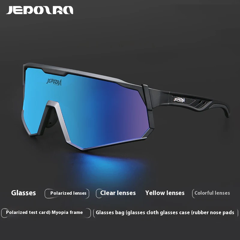 

JEPOZRA Cycling Polarized glasses Bike Photochromic Outdoor Sports Sunglasses MTB PC Goggles Eyewear 4 Lens Bicycle Accessory