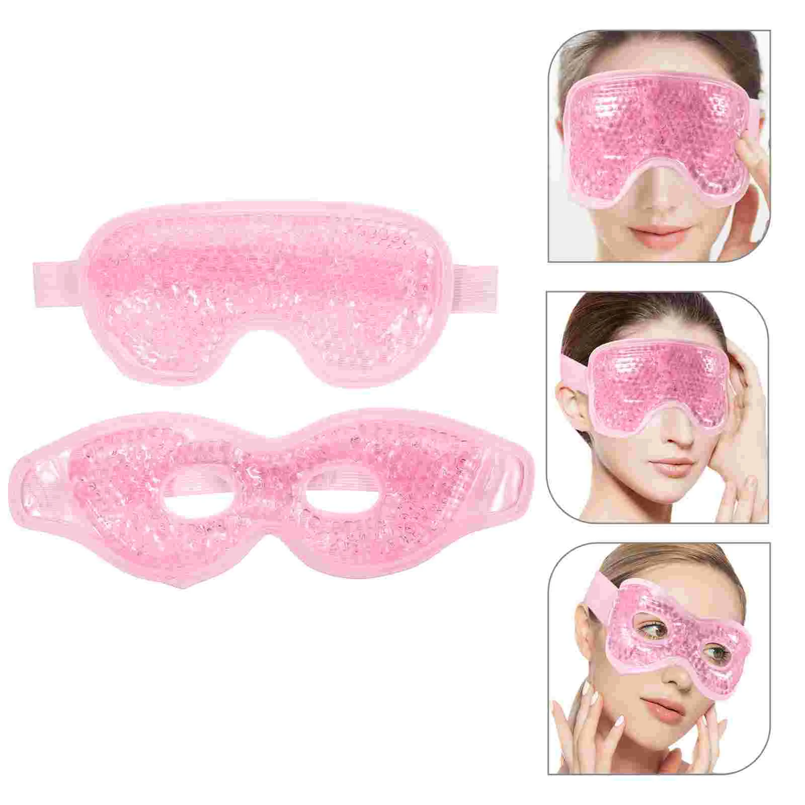 2 Pcs Gel Hot Compress 2pcs Reusable Eye Cool under Cooling Pad Pads Pink Ice Fatigue Relief Patches Cold Child