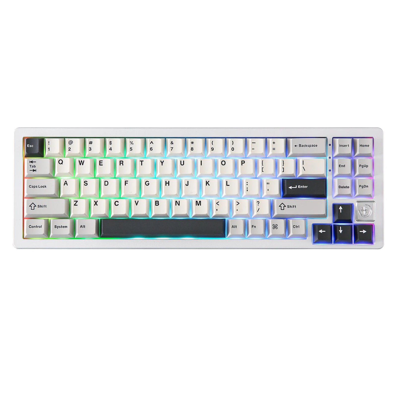 

YUNZII AL71 White 68% 71 Key Full CNC Aluminum Hot Swappable Gasket 2.4GHz Wireless BT5.0/USB-C Wired Mechanical Gaming Keyboard