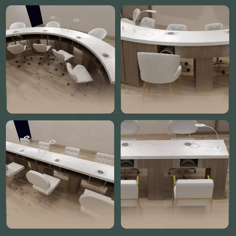 Modern Design Nail Salon Furniture Set Manicure Table and Chair Economically Priced Furniture for Nail Salons