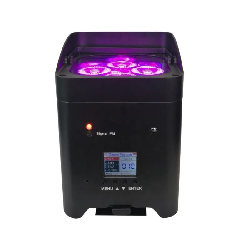 Wireless Battery Par LED 6x18W RGBWAUV 6IN1 with Flightcase Remote Portable Par LED Stage