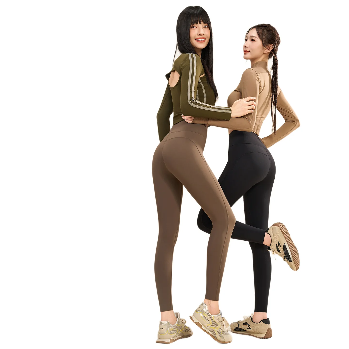 ارتفاع الخصر رقيقة Fce اليوغا السراويل النسائية Fitn arkskin السراويل التخسيس ملابس خارجية قاعدة طبقة السراويل السراويل الطويلة