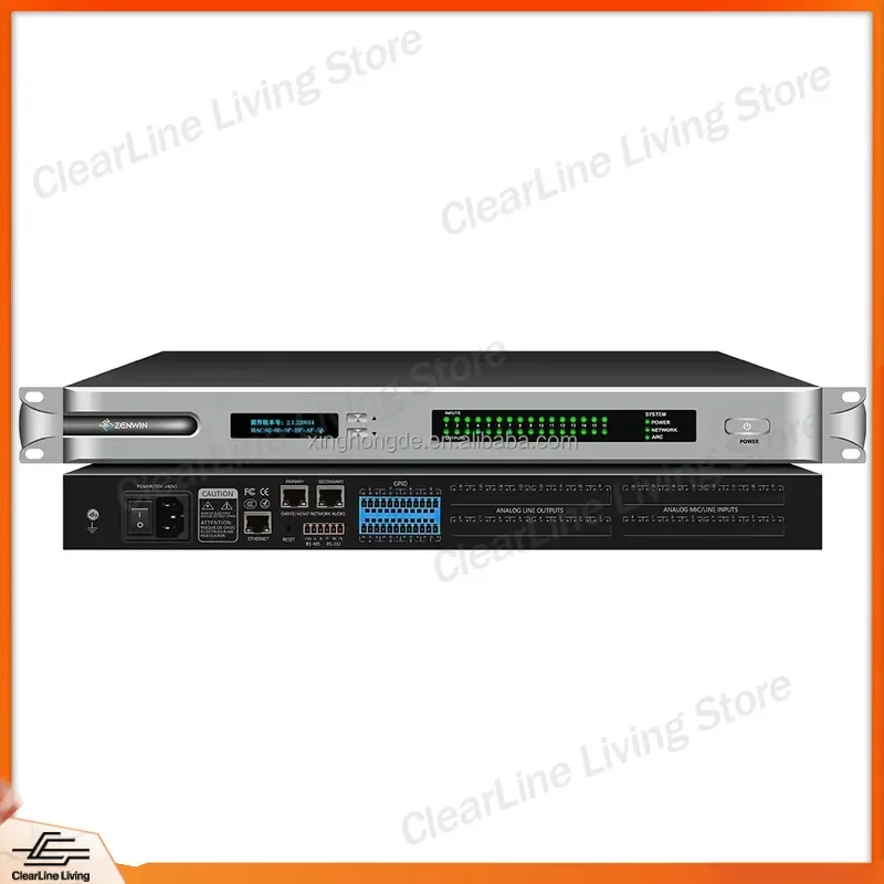 Professional Digital Audio Processor Dante Network Interface Alloy Body Universal Voltage High CMRR Multi Channel Input