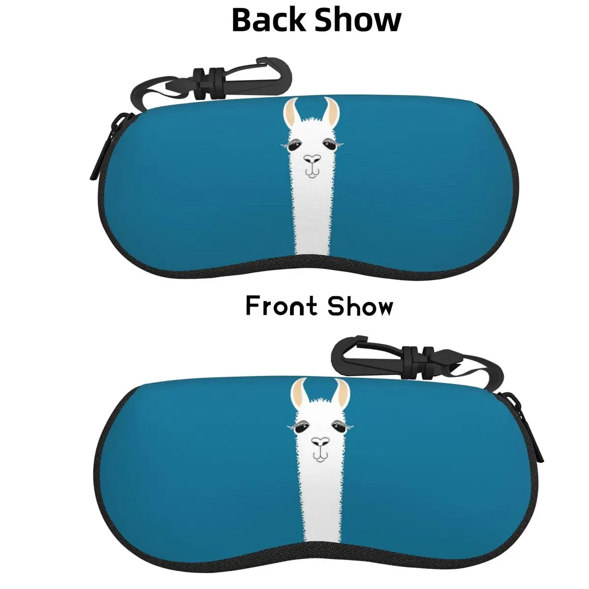 

Llama Alpaca Animal Shell Glasses Case Protective Sunglasses Box Women Men Soft Eyeglasses Bag Pouch