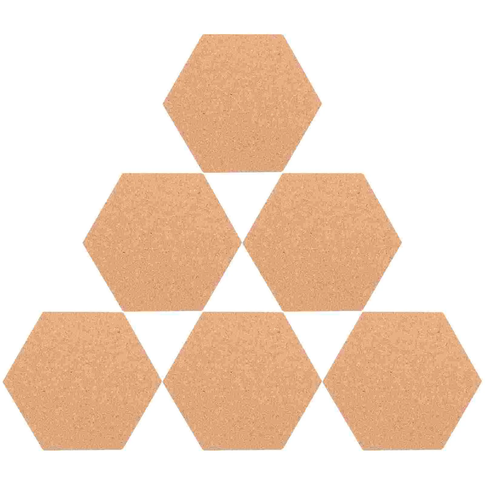 Wall Bulletin Board Hexagonal Corkboard Frameless Boards for Walls Brown Office