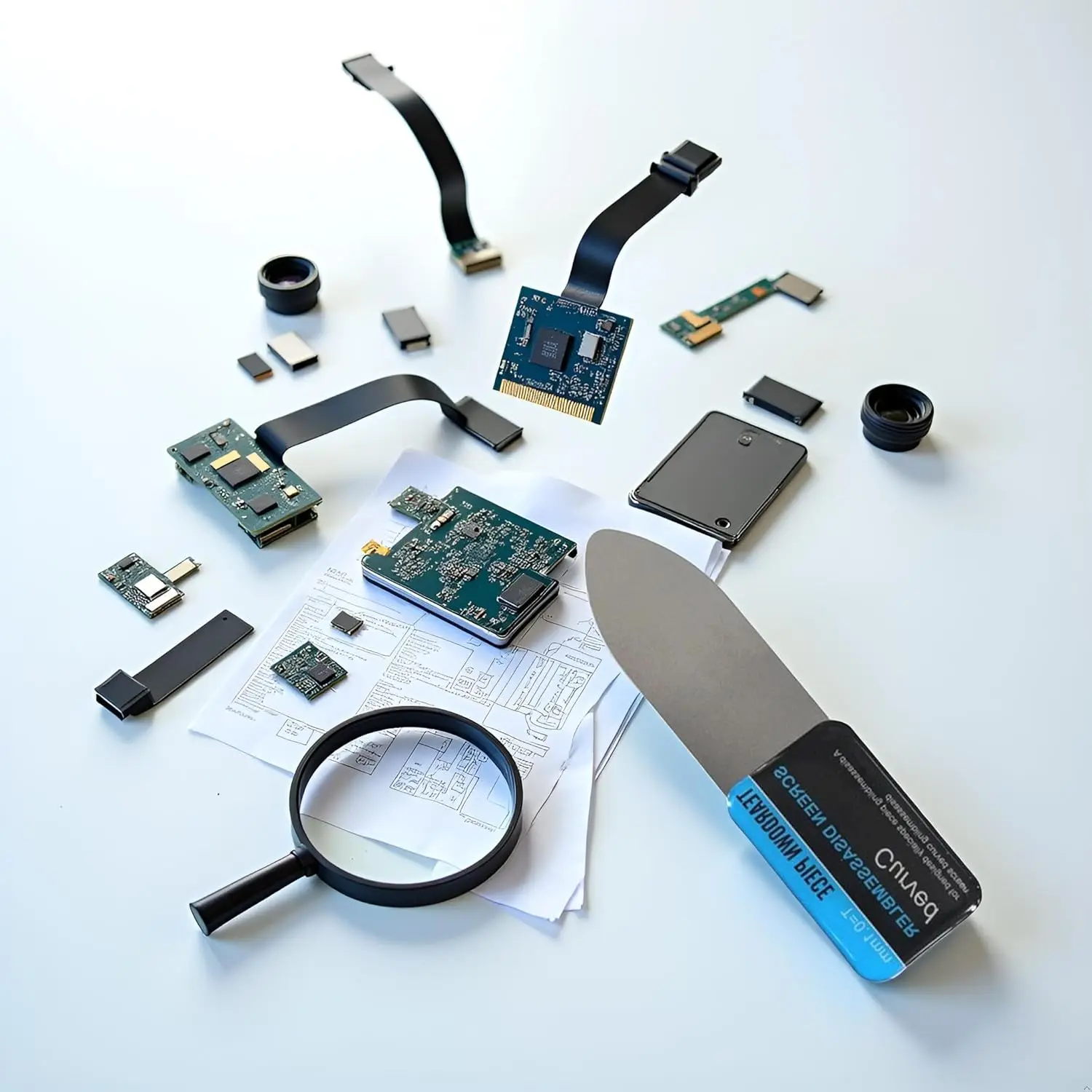 الصلب معدن الهاتف المحمول منحني شاشة LCD Spudger فتح حدق بطاقة أدوات رقيقة جدا مرنة الهاتف المحمول تفكيك أداة #4