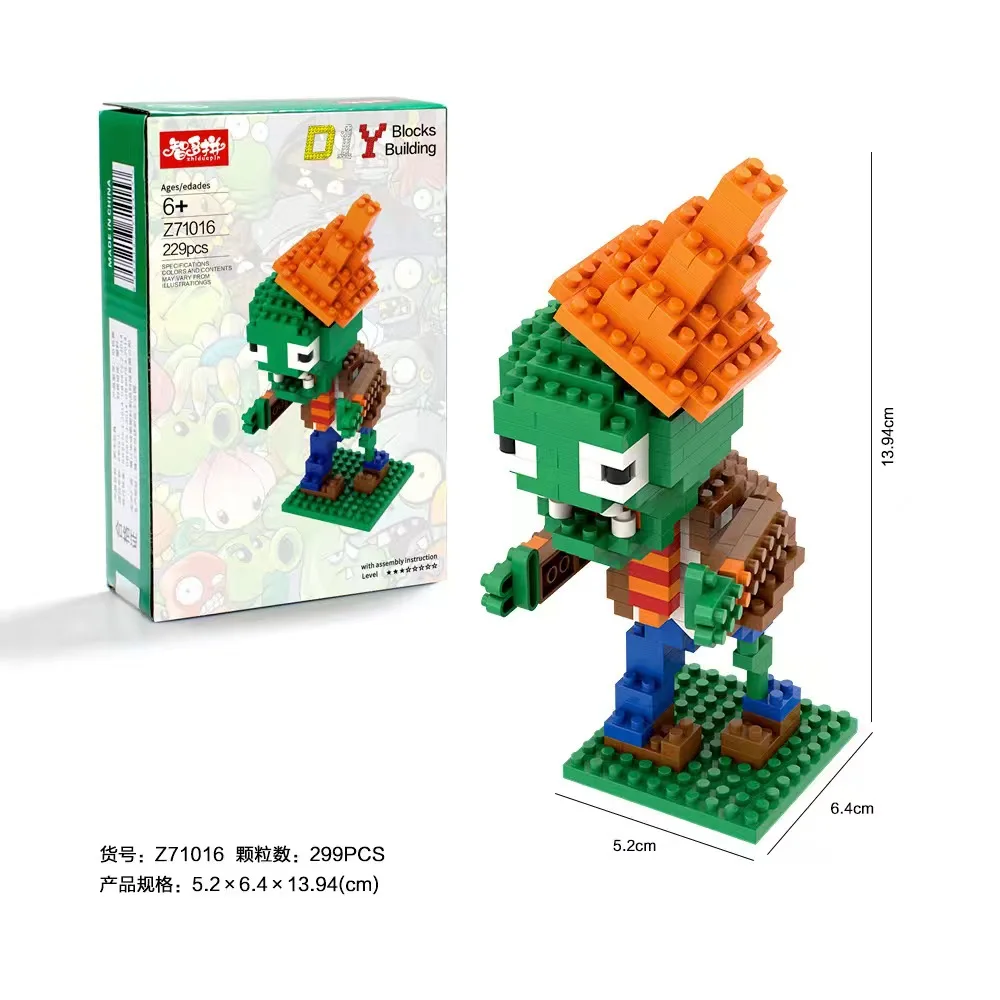 Game Plants Vs Zombies Building Block Toys PVZ Series Peripheral Cartoon Children Puzzle Assembly Toys Desktop