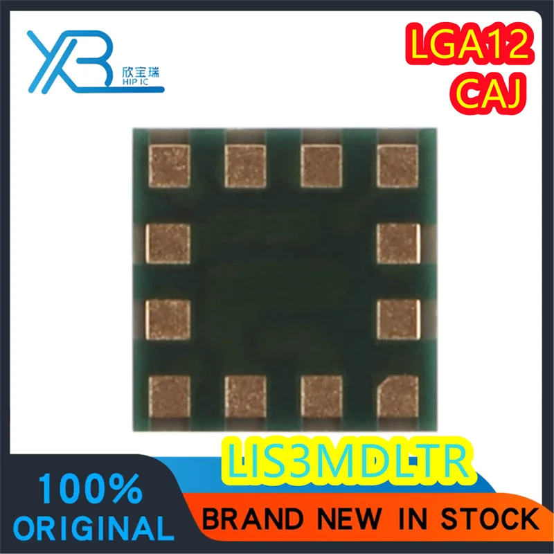 (2/50 pieces) LIS3MDLTR Code CAJ LGA-12 3-axis MEMS magnetic field sensor digital output I2C/SPI low power original fast deliver