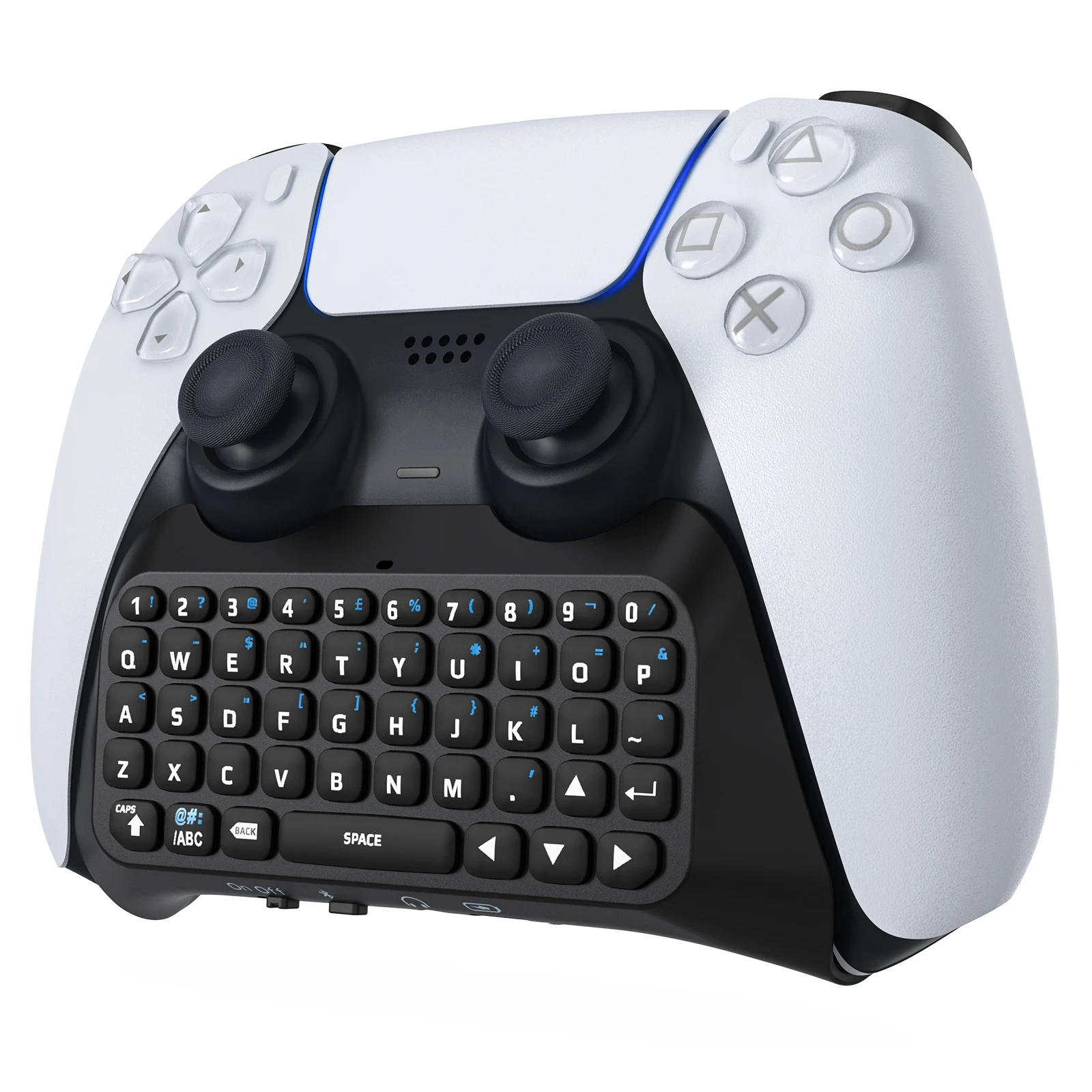 

MoKo Keyboard for PS5 Controller,PS5 Bluetooth Wireless Mini Keyboard Chatpad for Playstation 5 Controller,Game Keypad Speaker