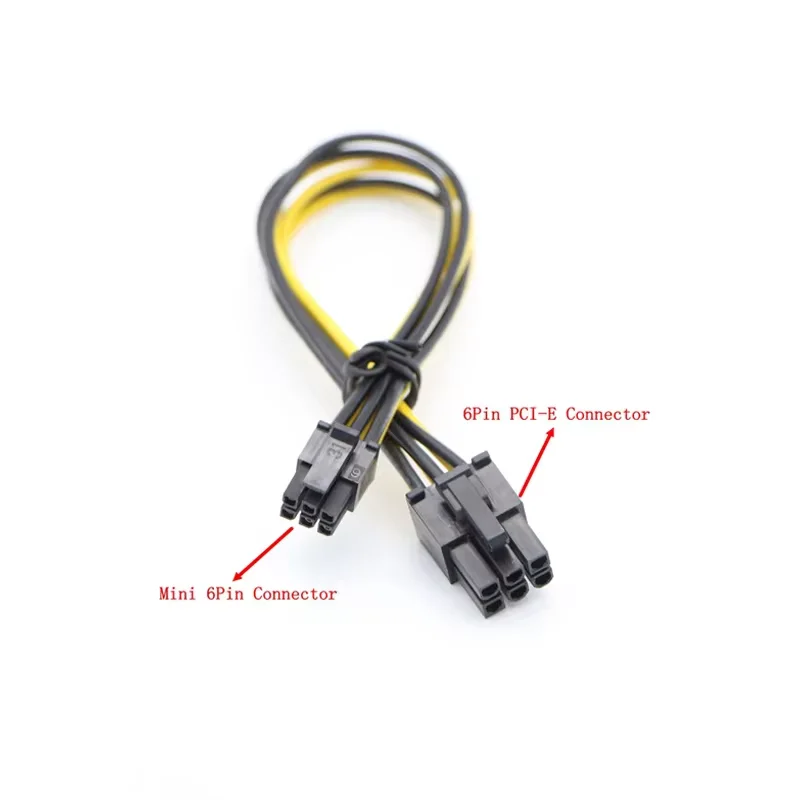 

50pcs/Lot 20cm Mini 6Pin to PCI-E 6Pin Power Cable for Apple Mac Pro Video Card.