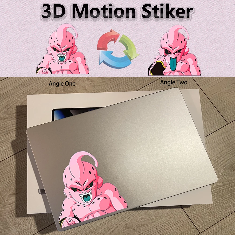 3D Anime Stickers Dragon Ball Z Majin Buu Self-adhesive Motion Decals for Cars,Laptop,Refrigerator,Motorcycle,Etc.
