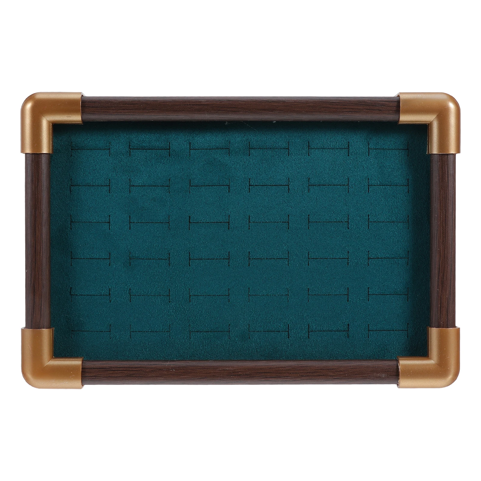 

36 Slot Solid Wood Jewelry Display Tray Organizer Ring and Earring Holder Stand for Countertop Retail Store Home Display