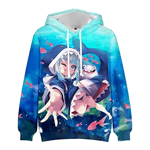 New Arrival HOLOLIVE VTuber gawr gura Hoodie 3D sweatshirt men/women casual hoodie Clothes