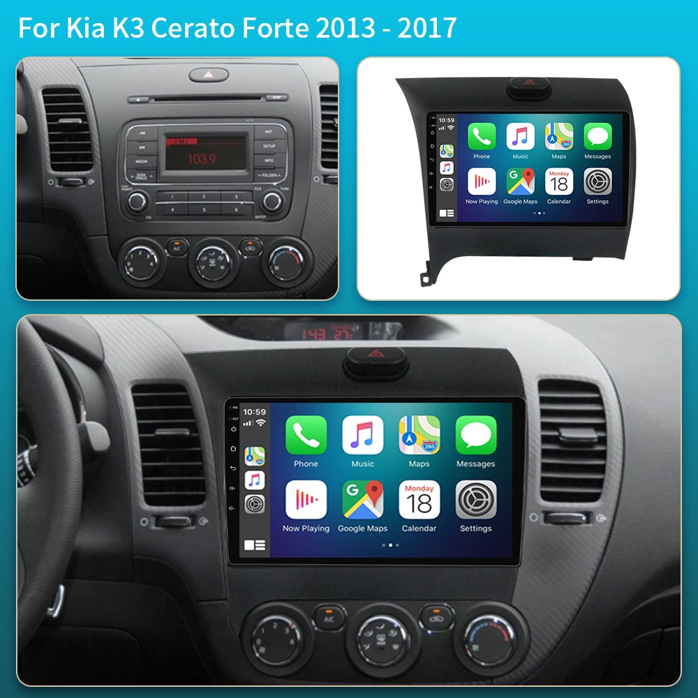 5G WIFI Car Multimedia Video For Kia K3 Cerato Forte 2013-2017 dvd 2 din Android 16 Auto Carplay Radio Stereo GPS BT - Image 2