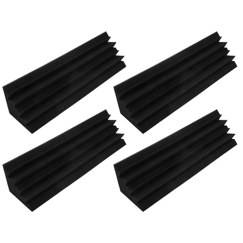 [NEWA08R】 4 Pcs Acoustic Panels Studio Acoustic Soundproof Foam,Sound Treatment Bass Trap Corner,Sound Panels Wedges,12X12x48cm