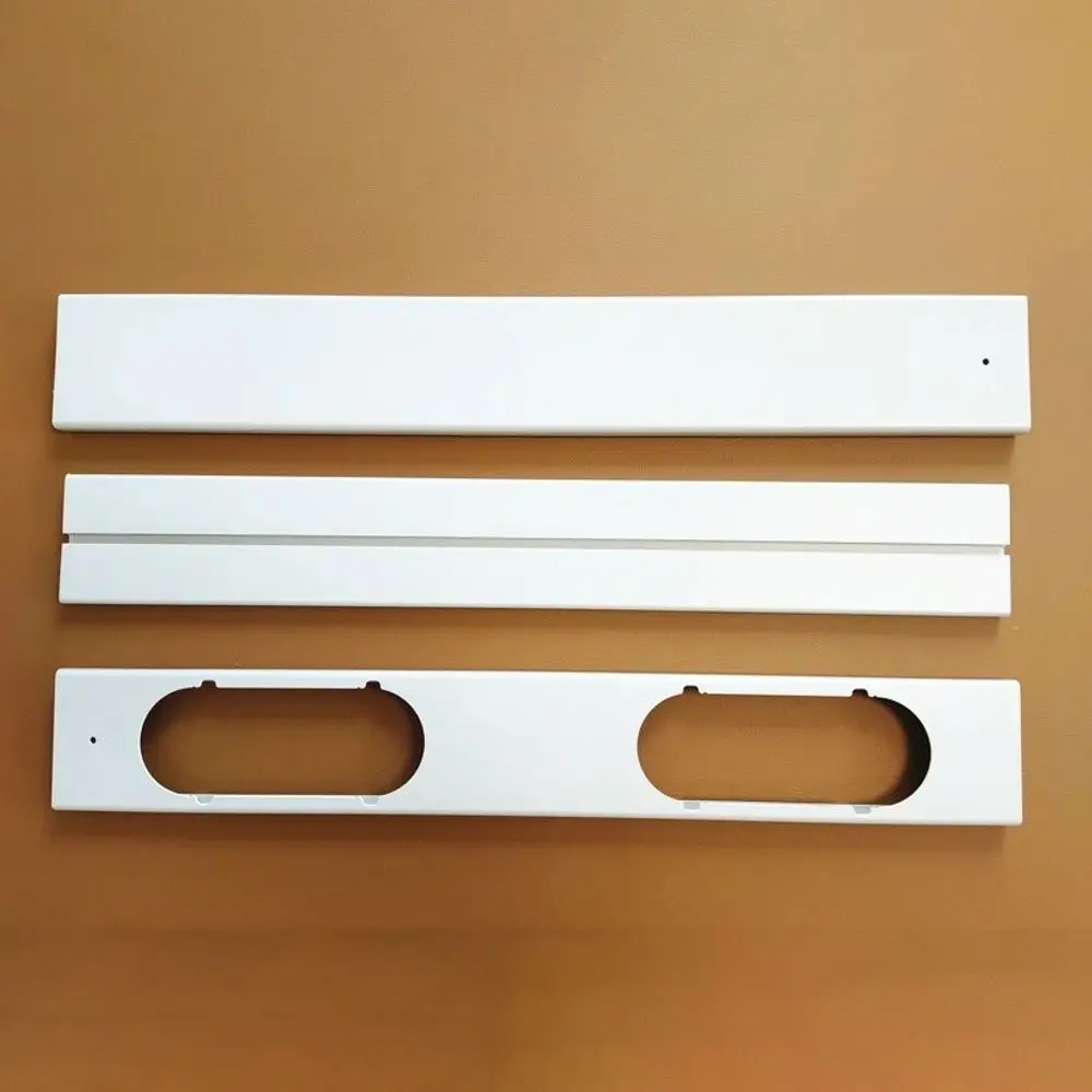 2/3/4pcs Double Hole Window Sealing Plate Adjustable Height with Screws Air Conditioner Window Kit PVC Window Slide Plate Kit