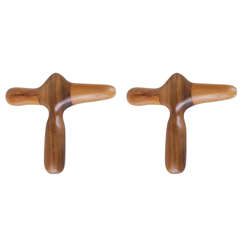 2X Foot Massage Wooden Stick Tool On Hand, Foot And Face Full Body Massage Tool Wooden Stick Relaxing Massage Tool