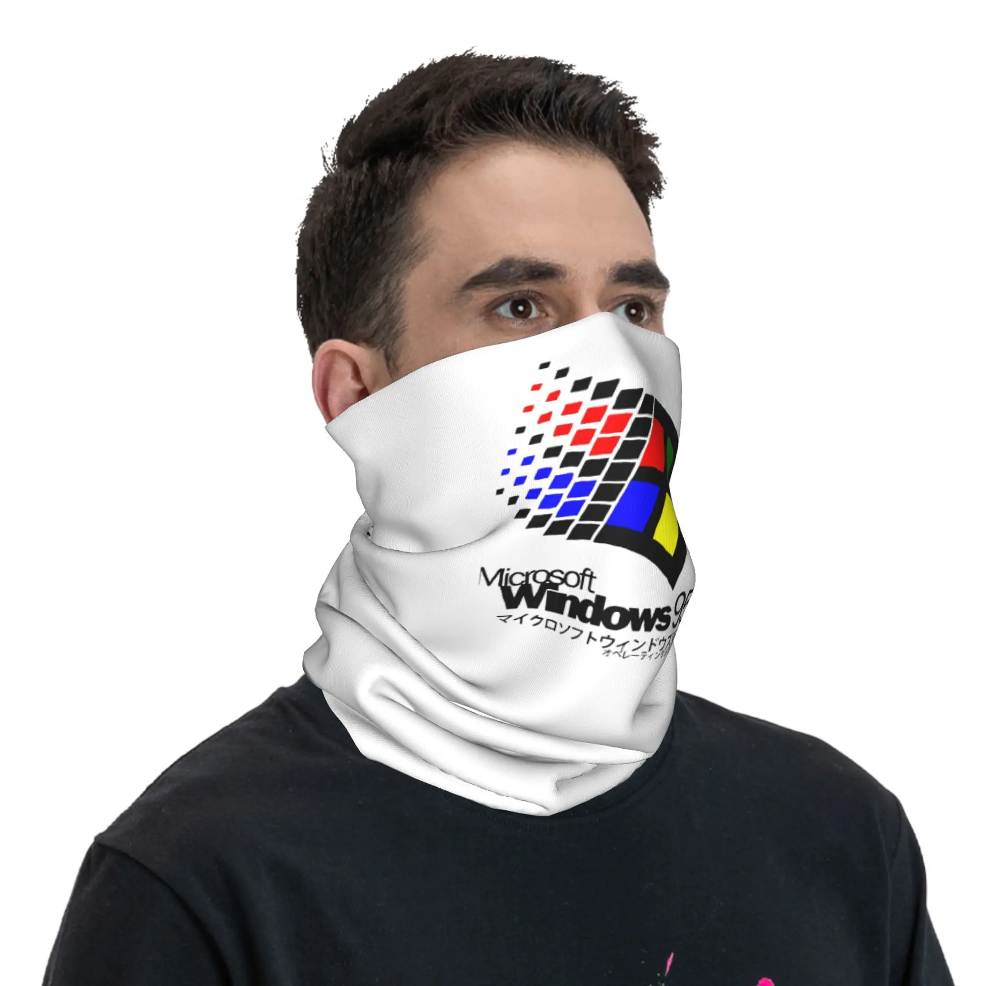 Windows 95 Logo Active Bandana Copri collo Sciarpa magica stampata Fascia calda Ciclismo per uomo Donna Adulto Antivento