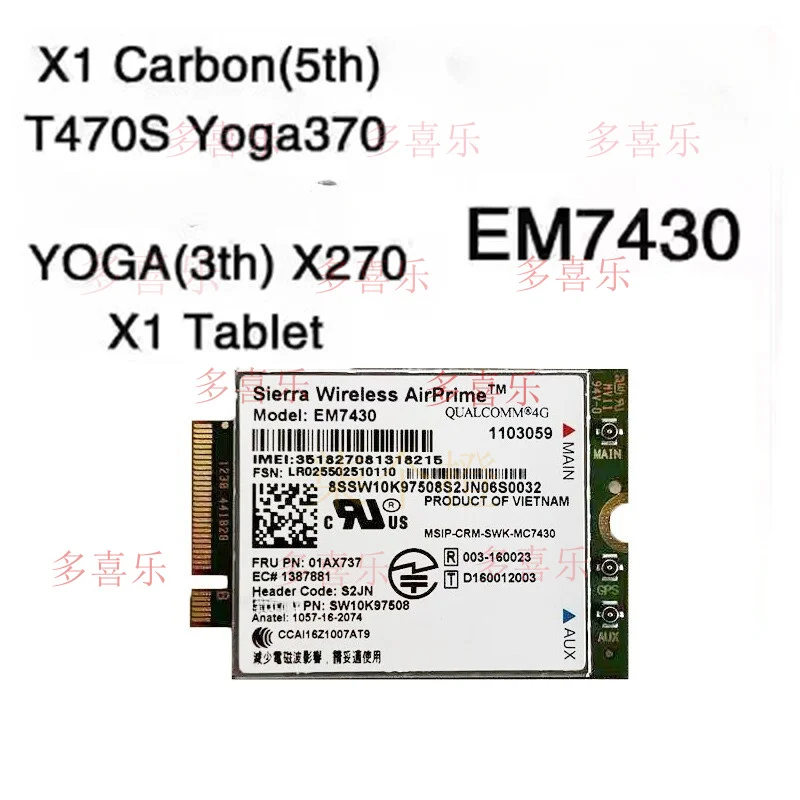 

ZZMM 01AX775 для Thinkpad X1 Carbon 5th X1 Yoga 2nd 4G модуль беспроводной сетевой карты